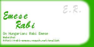 emese rabi business card